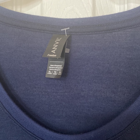 NWOT Anvil Women’s Freedom drop shoulder short sleeve tee shirt; size: XL - Picture 2 of 4
